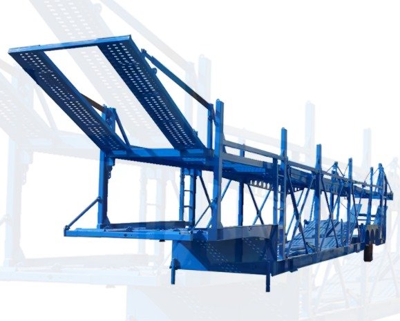 Heavy-Duty 2-Axle Double-Deck Car Carrier Trailer